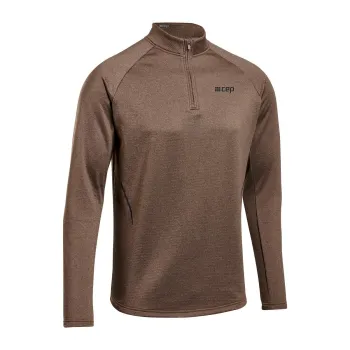 CEP - bluza cu maneca lunga - cold weather zip shirt long sleeve - brown