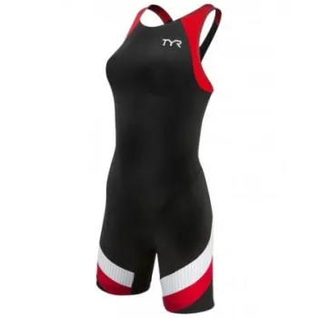 TYR - costum triatlon - Carbon Aeroback Trisuit W- negru rosu