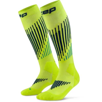 CEP - sosete compresie inalte - run socks merino tall 3.0 - lime | blue