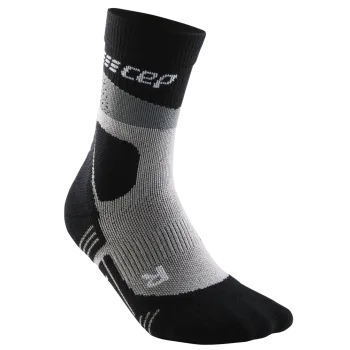 CEP - sosete compresie medii - max cushion hiking merino mid-cut - grey I black