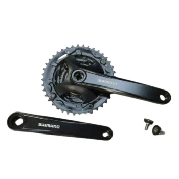 Angrenaj Shimano FC MT101, 40/30/22T, brate 175 mm, 9 viteze, fara aparatoare,negru