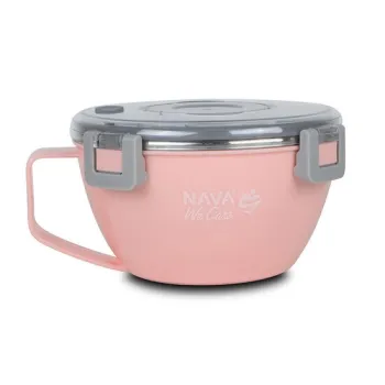 Caserola rotunda Nava We care 850 ml roz