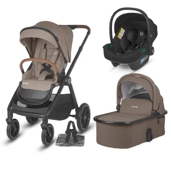 Sistem modular 3in1 Coccolle Aspen Sand beige + Scoica auto iSize Coccolle Knox Black