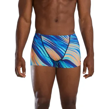 Costum înot TYR Riptide Square Leg - turcoaz/portocaliu | Durafast Elite