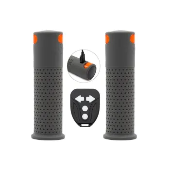 Mansoane cu lumini de semnalizare si telecomanda pe ghidon