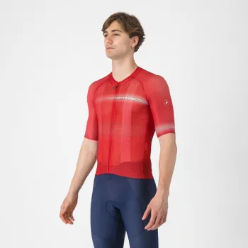 Tricou cu maneca scurta Castelli Climbers A/C, pentru barbati, rosu/negru, M