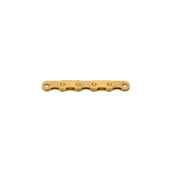 Lant KMC X Flat TiN 12/13 viteze Gold 126 zale ceruit