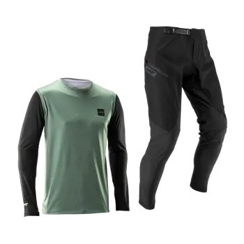 Bluza si Pantaloni Leatt Ride Kit MTB Gravity 1.0 Jr Mist Green M