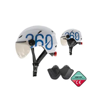 Casca GLOOB Urban cu urechi detasabile Alb-Albastru M