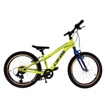Bicicleta Copii DHS Sonic - 20 inch, Galben-Albastru Reambalat