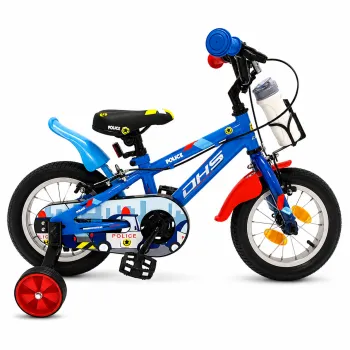 Bicicleta Copii DHS Police - 12 Inch, Albastru