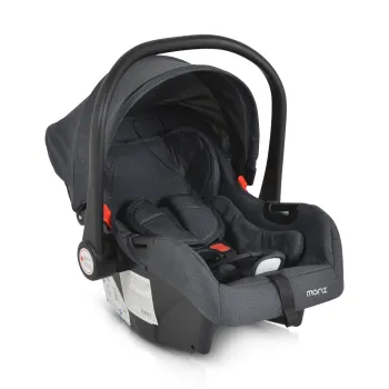 Cos auto tip scoica pentru bebelusi, Cangaroo Trio 40-86 cm, siguranta si confort in masina, Negru