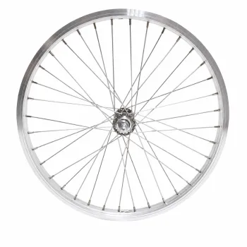 Roata fata LYRA 20", Silver, CNC, Spite Nichelate, Butuc Fata 36H