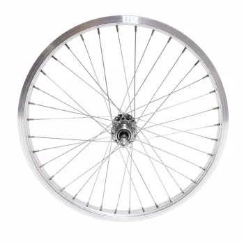 Roata spate LYRA 20", Silver, CNC, Spite Nichelate, Butuc Viteza 36H