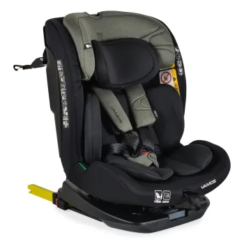 Scaun auto copii Cangaroo Vamos 40-150 cm, 0-12 ani, siguranta si confort in masina, Negru/Verde