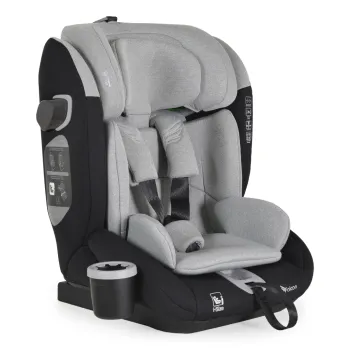 Scaun auto copii Cangaroo Falcon 76-150 cm, 1-12 ani, siguranta si confort in masina, Gri/Negru