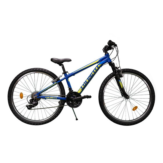 Bicicleta MTB Colinelli COL23, Marimea 330 mm, 26 inch, Albastru, Schimbator Shimano, 21 Viteze, Cadru Aluminiu, Frane V - Brake, Culoare produs: Albastru