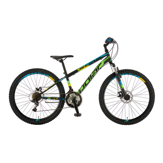 Bicicleta Mtb Polar Sonic Fs Disc - 26 Inch, Negru-Albastru-Verde, Culoare produs: Negru/Albastru/Verde