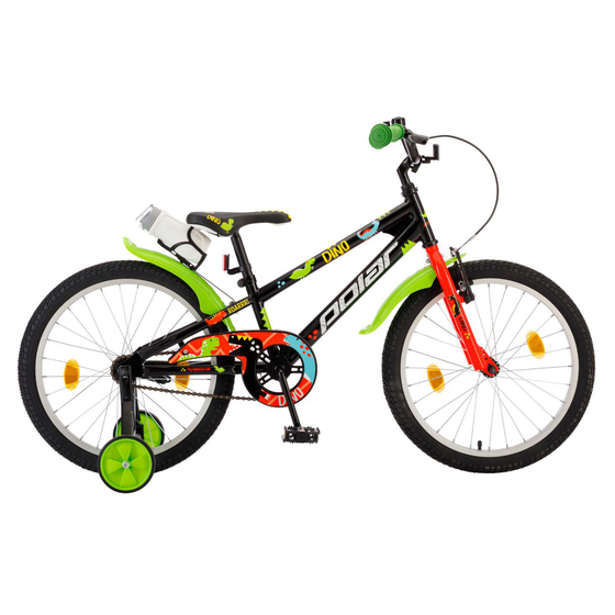 Bicicleta Copii Polar Dino - 20 Inch, Negru, Culoare produs: Negru, Dimensiune roata produs: 20 inch