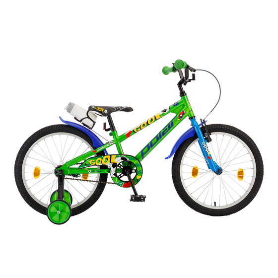 Bicicleta Copii Polar Football - 20 Inch, Verde-Albastru, Dimensiune roata produs: 20 inch