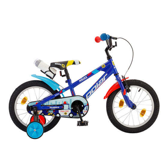 Bicicleta Copii Polar Police - 16 Inch, Albastru, Dimensiune roata produs: 16 inch