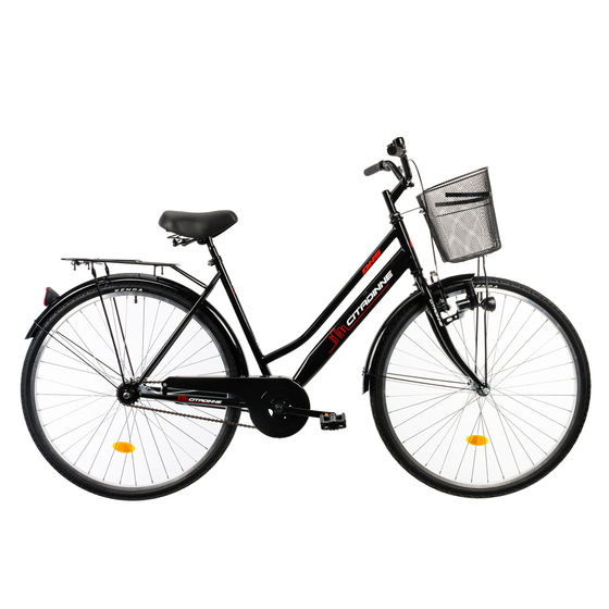 Bicicleta Oras Dhs Citadinne 2812 - 28 Inch, L, Negru, Culoare produs: Negru