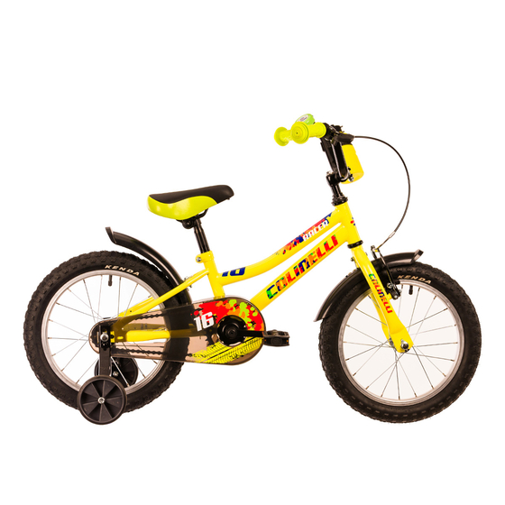 Bicicleta Copii Colinelli COL01, Marimea 200 mm, 16 inch, Verde, 1 Viteze, Cadru Otel, Frane V - Brake, Culoare produs: Verde