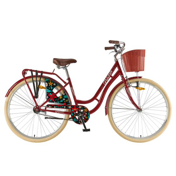 Bicicleta Oras Polar Grazia Bordo 1s - 28 inch, L, Rosu, Marime produs: L