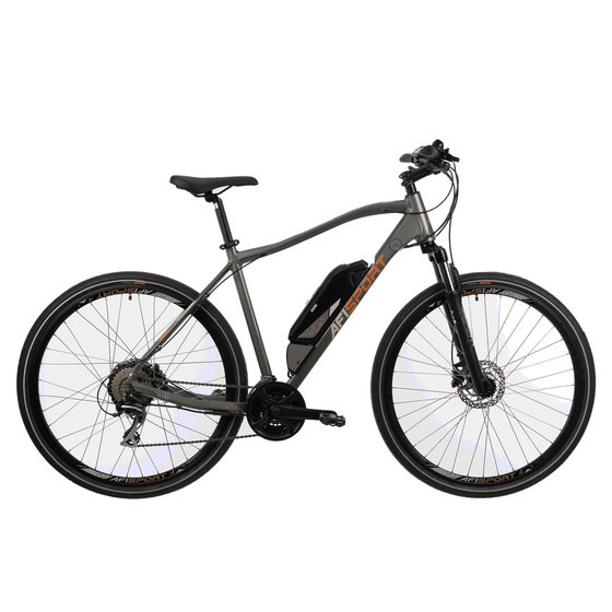 Bicicleta Electrica Afisport C17 - 28 Inch, L-XL, Gri, Culoare produs: Gri, Marime produs: L-XL, Varianta produs: Barbati