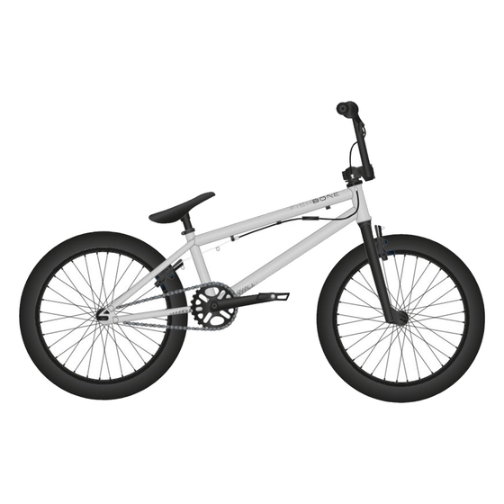 Bicicleta BMX Fishbone P2000 - 20 inch, Gri Deschis, Culoare produs: Gri