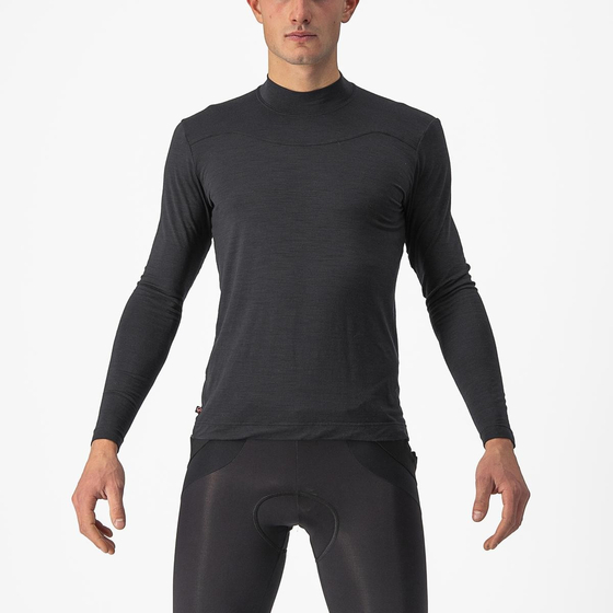 Bluza de corp cu maneca lunga Castelli Bandito Wool LS, Negru, XL