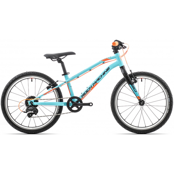 Bicicleta Rock Machine Thunder 20 VB Gloss Neon Cyan/Black/Orange