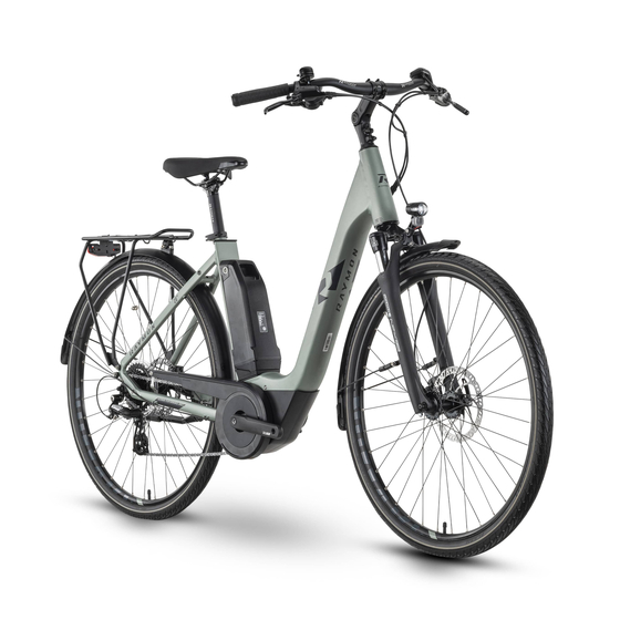 Bicicleta Electrica Oras Raymon CityRay E 1.0 400 - 28 Inch, L, Vernil - T350, Marime produs: L, Dimensiune roata produs: 28 inch, Varianta produs: Tektro