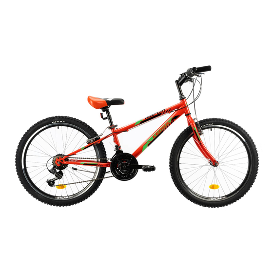 Bicicleta Copii Dhs 2421 Cedric - 24 Inch, Rosu, Culoare produs: Rosu