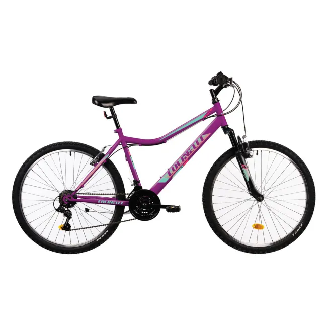 Bicicleta MTB Colinelli COL04, Marimea 460 mm, 26 inch, Violet, Schimbator Shimano, 18 Viteze, Cadru Otel, Frane V - Brake