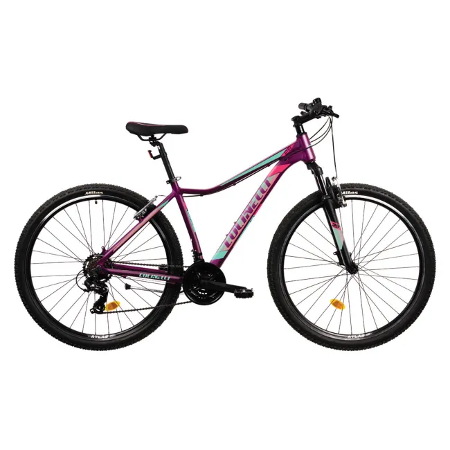 Bicicleta MTB Colinelli COL22, Marimea M, 29 inch, Violet, Schimbator Shimano, 21 Viteze, Cadru Aluminiu, Frane V - Brake