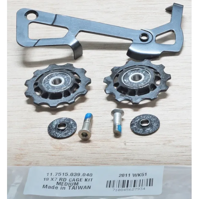 2010 X7 Rear Derailleur Cage Kit Medium - Silver