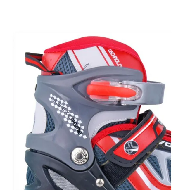 Role Copii, Reglabile 2 in 1 Nils Extreme NH900A, S, 30-33, Gri-Rosu