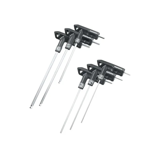 Set Chei Imbus Bicicleta Topeak T-Handle Duohex, Tps-Sp01, Negru, Argintiu