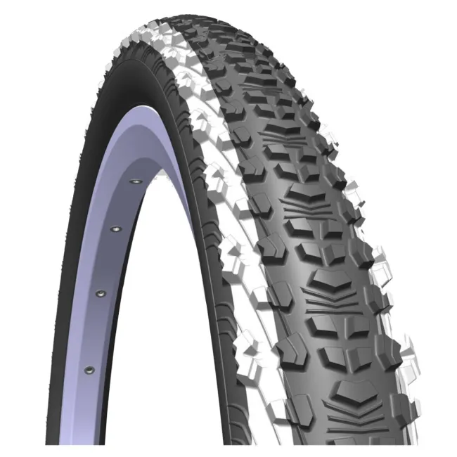 Anvelopa Bicicleta Rubena V75 Scylla - 24 X 1,90, Negra / dungi albe