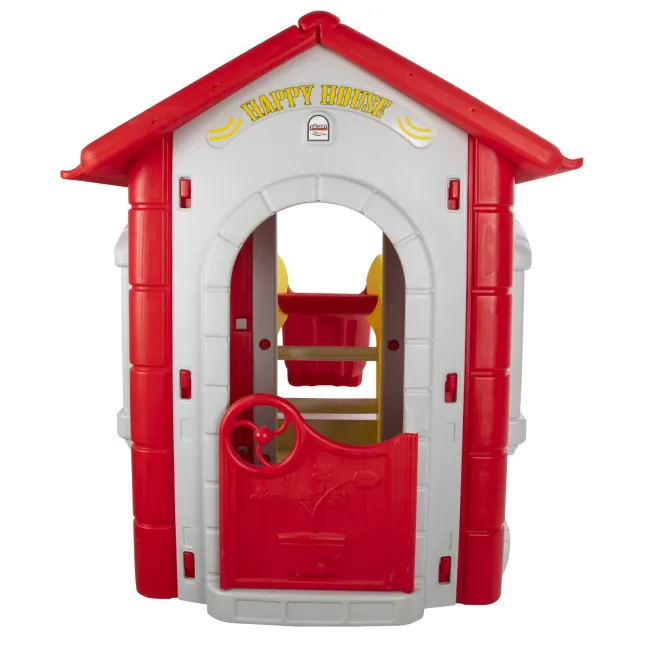 Casuta de joaca cu tobogan, Pilsan - HAPPY HOUSE WITH SLIDE