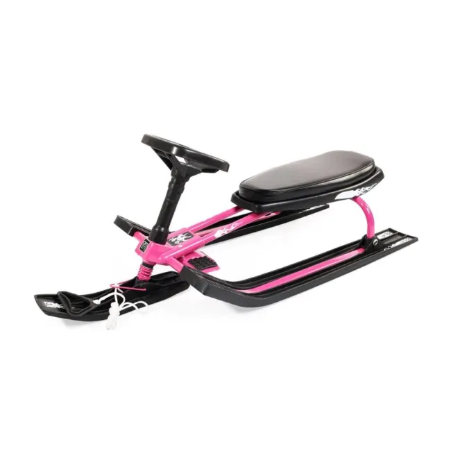 Sanie cu volan pentru copii Snowy Pink