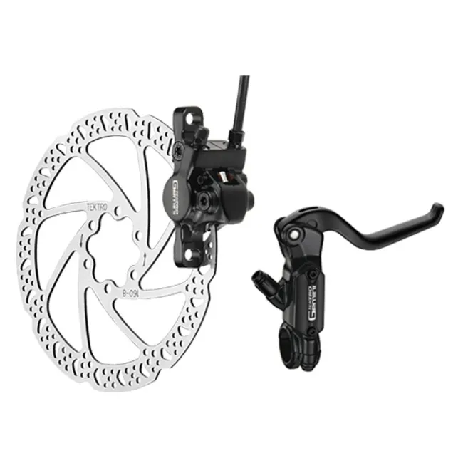 Frana spate pe disc hidraulica Tektro HD M510, rotor 180 mm, furtun 1450 mm, negru