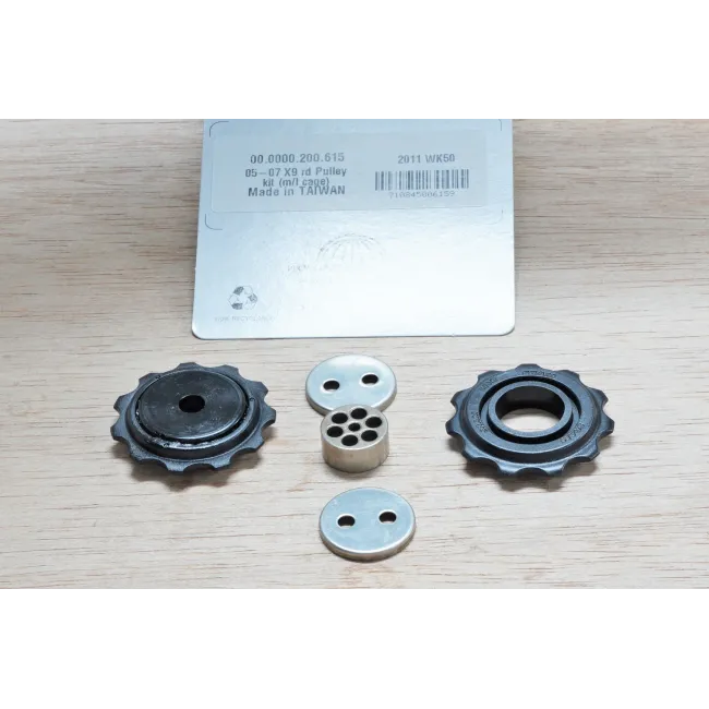 05-09 X9 Rear Derailleur Pulley Kit - Silver-Black