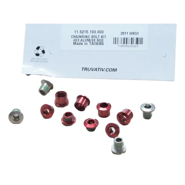 Chain Ring Bolt Kit Ss - Red