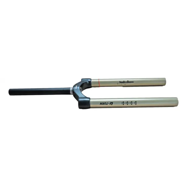 Csu U-Turn Al Steerer - 1-1/8 Inch, Black Crown, Gold