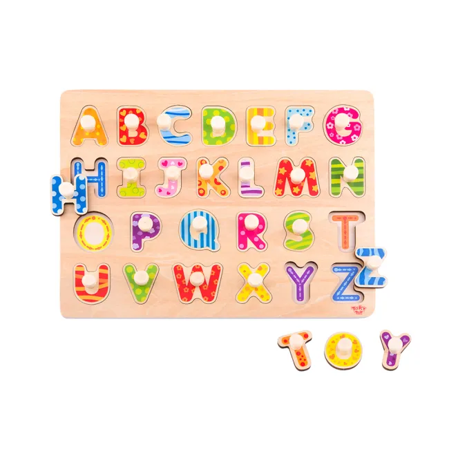 Puzzle copii, litere Tooky Toy Ty853, lemn