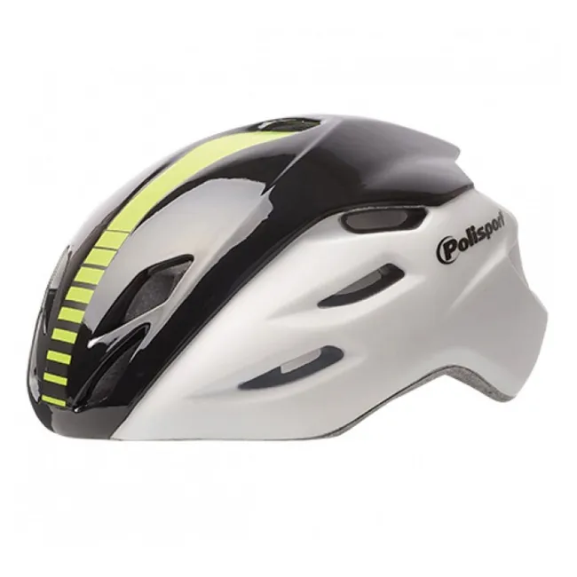 Casca Ciclism Road Polisport Aero - 58-61 cm, L, Alb-Negru