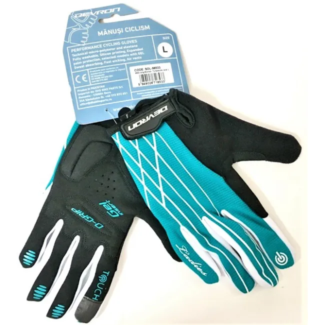 Manusi Ciclism Devron 9582 Ladies Touch D-Grip - XS, Turcoaz