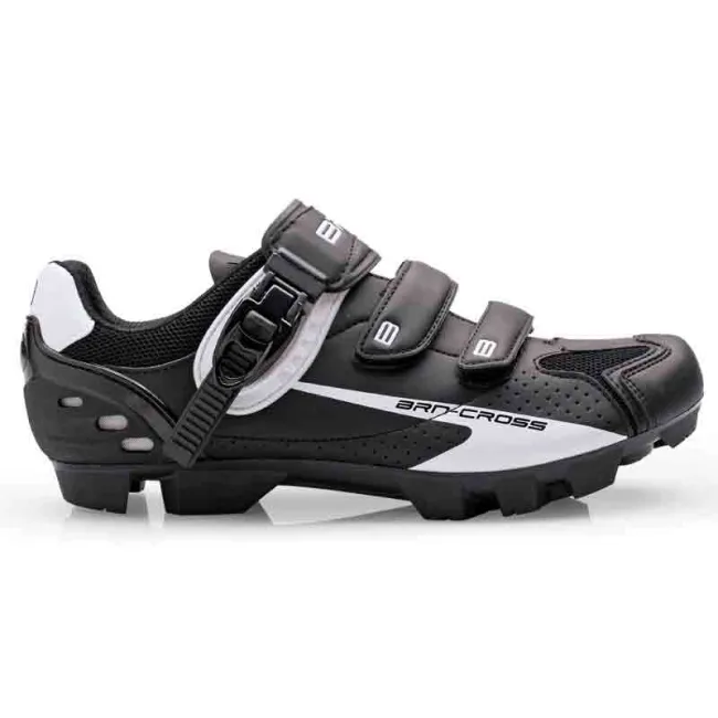 Pantofi Ciclism Brn Cross Mtb - 44, Negru-Alb